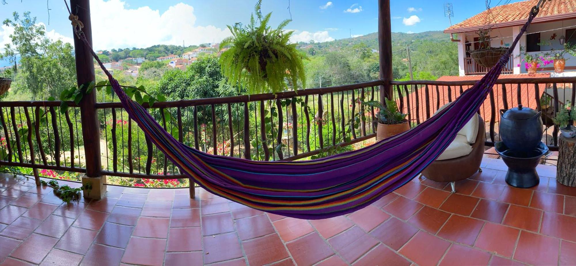 Hostal Villa San Rafael Barichara Exteriör bild